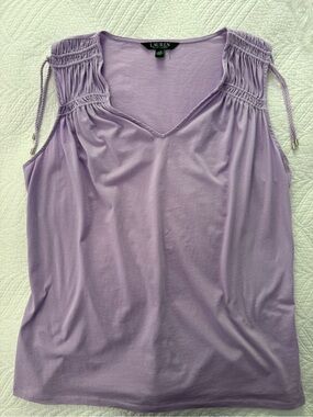 Ralph Lauren lavender V-neck sleeveless top